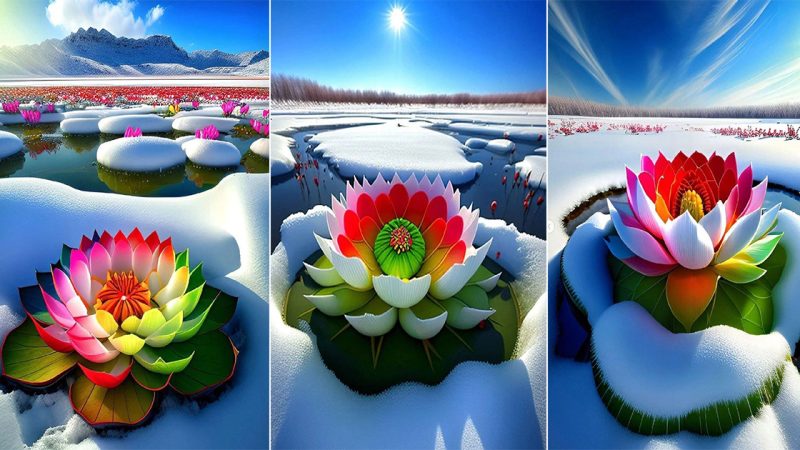 Snow Lotus Blooms: Nature’s Delicate Masterpiece Under the Sun’s Embrace