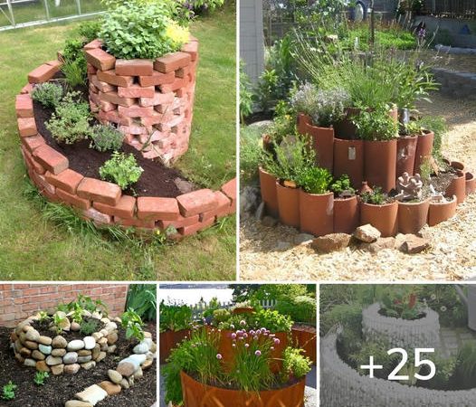 Easy-to-make Spiral Garden Ideas