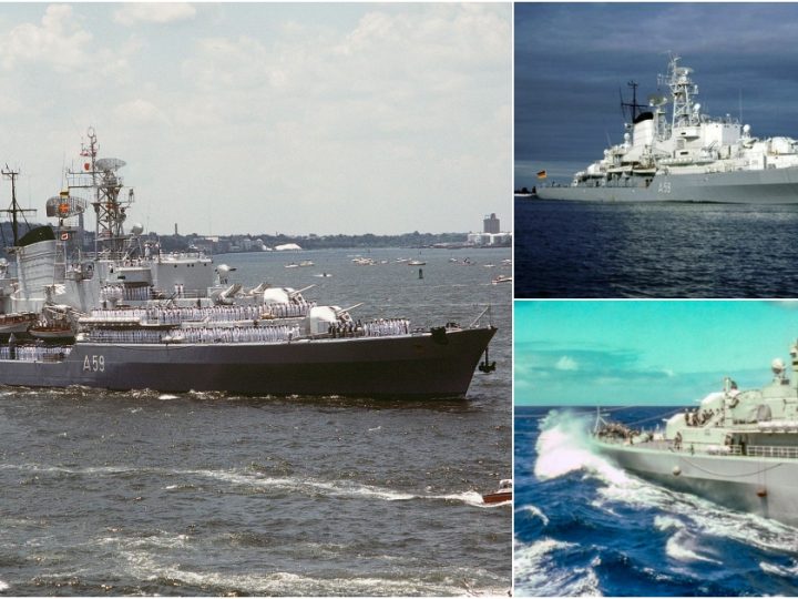 Deutschland (A59) in New York, 1986: West German Navy’s Bundesmarine Naval Ship