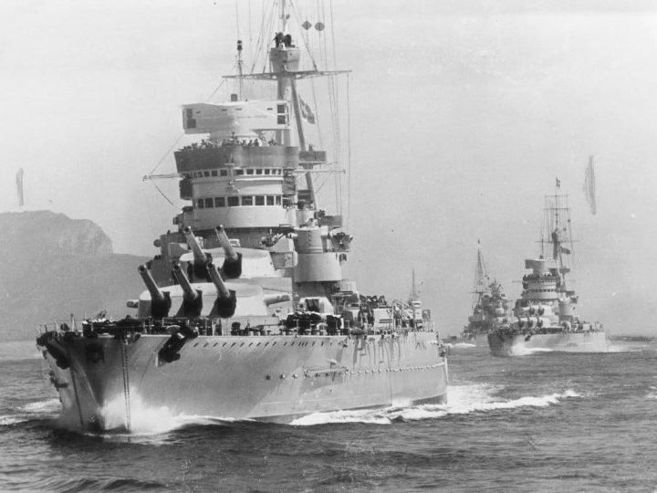 Majestic Formation: Conte di Cavour and Giulio Cesare Leading Warships in 1938 Maneuvers